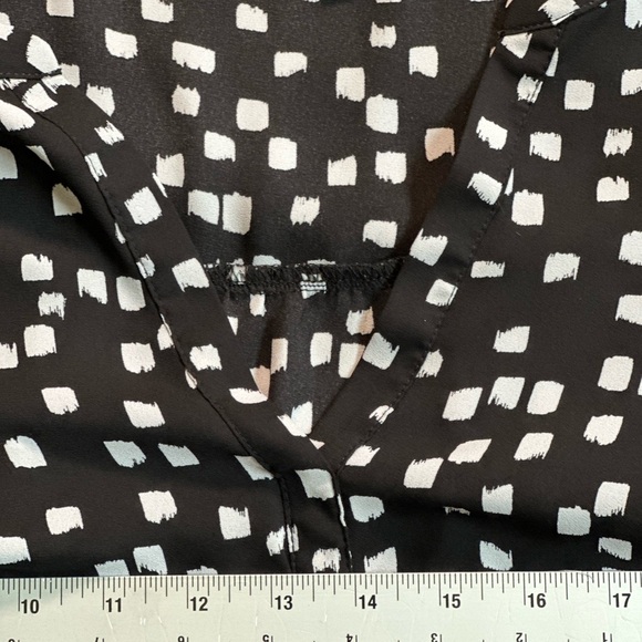 Torrid Black Blouse with White Dots - Picture 4 of 6